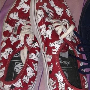 Women vans sneakers Red Disney Dalmatian character